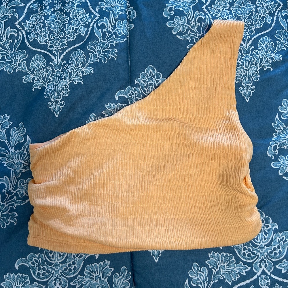 Peach One-Shoulder Top